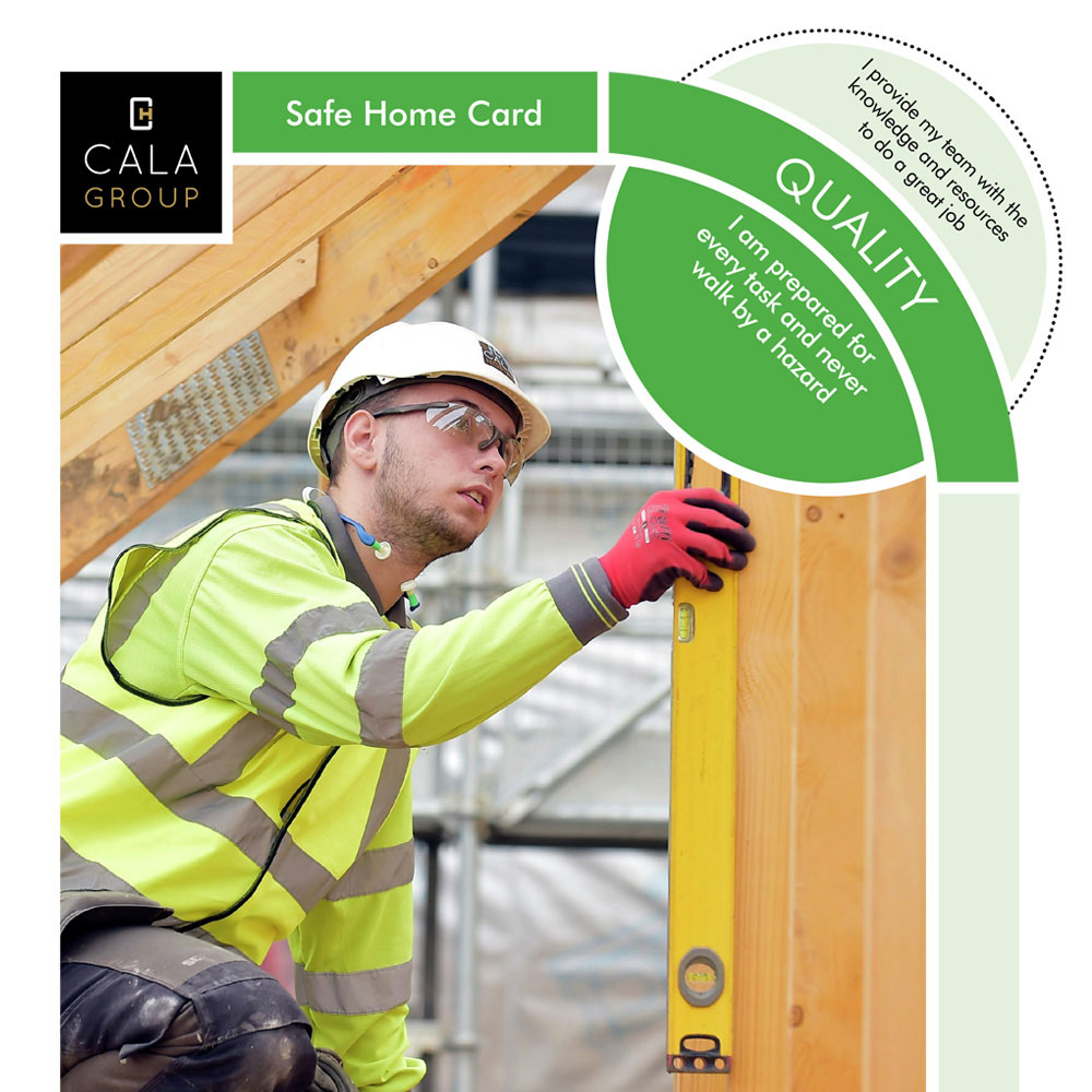 cala homes - ‘One team, one goal, safe home’ safety branding